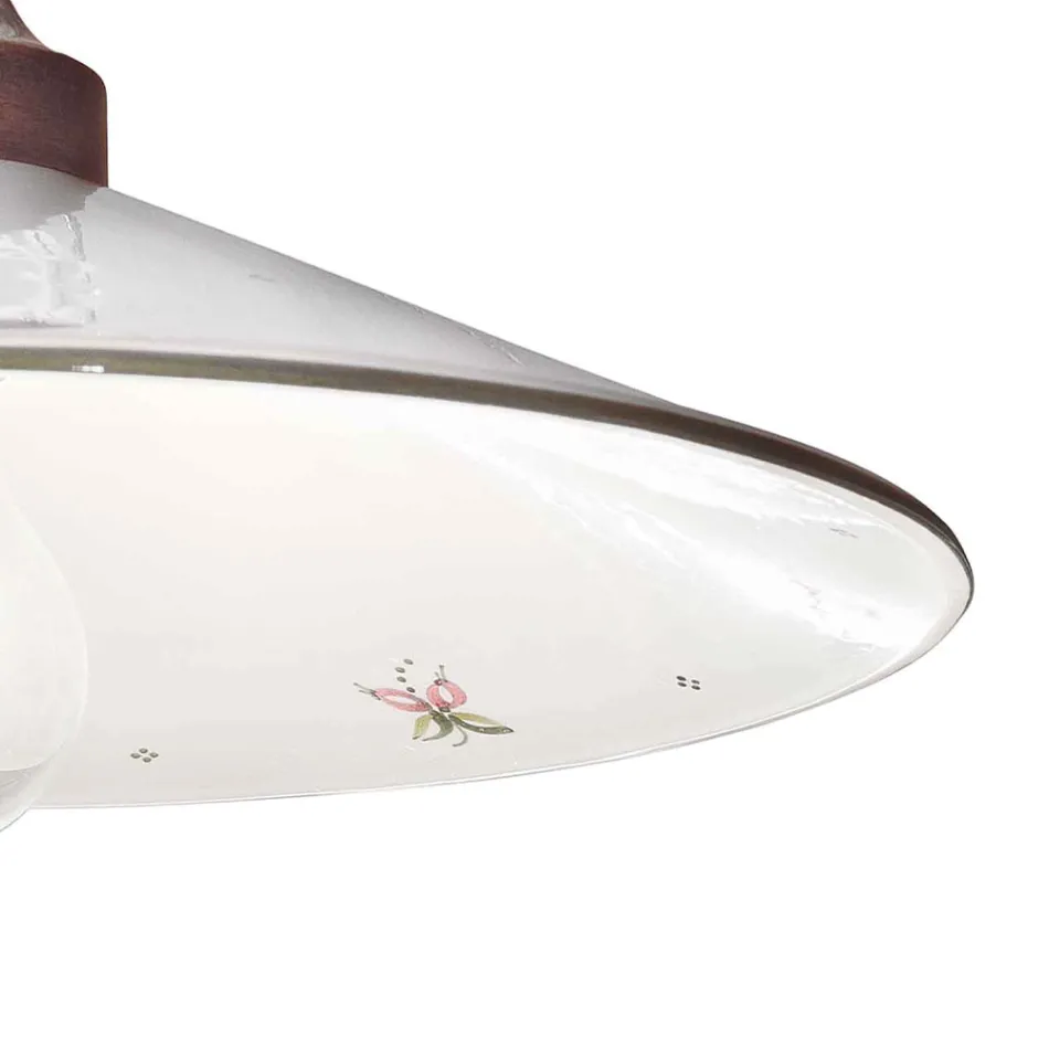 Vintage loftslampe i keramik og håndlavet jern i 3 størrelser - Asti Viadurini