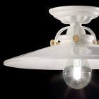 Loft lampe i blank keramiske vintage og gyldne skruer Elsa design Viadurini