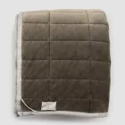 Plaid i Bomuldssatin og Chenille med Lurex, Kridt eller Retro Border - Tortoro Viadurini