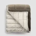 Plaid i Bomuldssatin og Chenille med Lurex, Kridt eller Retro Border - Tortoro Viadurini