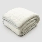 Plaid i Bomuldssatin og Chenille med Lurex, Kridt eller Retro Border - Tortoro Viadurini