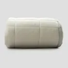 Plaid i Bomuldssatin og Chenille med Lurex, Kridt eller Retro Border - Tortoro Viadurini