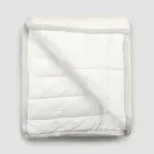 Plaid i Bomuldssatin og Chenille med Lurex, Kridt eller Retro Border - Tortoro Viadurini