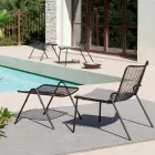 Haveskammel med galvaniseret stålkonstruktion lavet i Italien - Elvia Viadurini