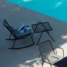 Haveskammel med galvaniseret stålkonstruktion lavet i Italien - Elvia Viadurini