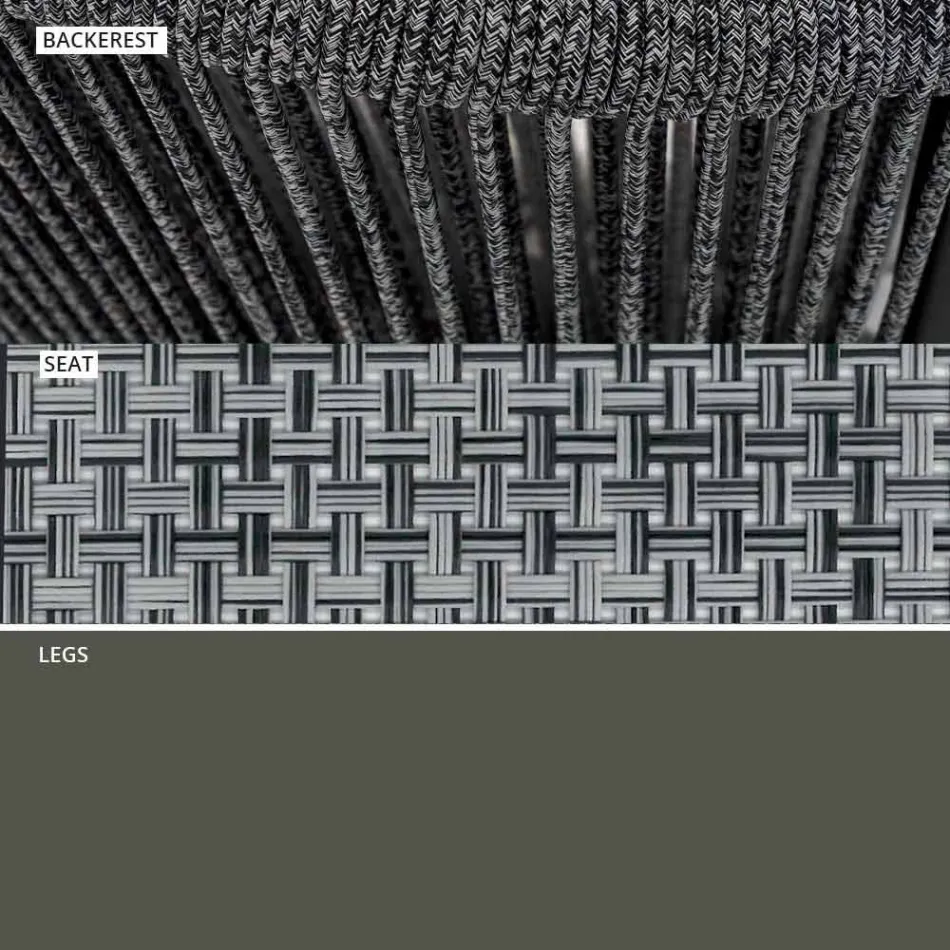 Udendørs gyngestol i massivt træ og stof - Smart af Varaschin Viadurini