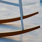 Varaschin Summer Set haven rocking lænestol i stål og træ Viadurini