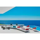 Varaschin Summer Set haven rocking lænestol i stål og træ Viadurini