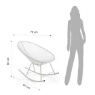 Indendørs og udendørs gyngelænestol i metal - Elio Viadurini