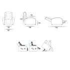 2 motor lift stol med shiatsu massage lavet i Italien Bria Viadurini