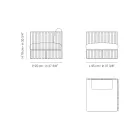 Venstre hjørne udendørs lænestol i aluminium og stropper lavet i Italien - Juliediv Viadurini