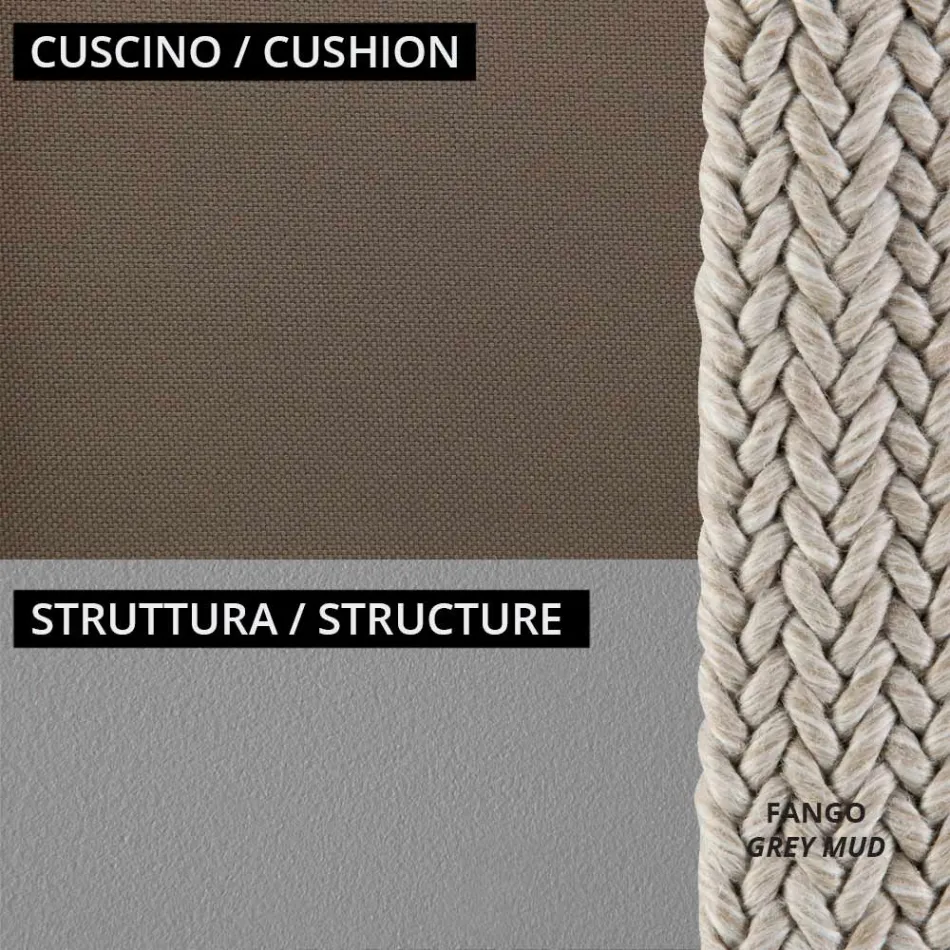 Lav havelænestol med pude inkluderet Fremstillet i Italien - Prato Viadurini