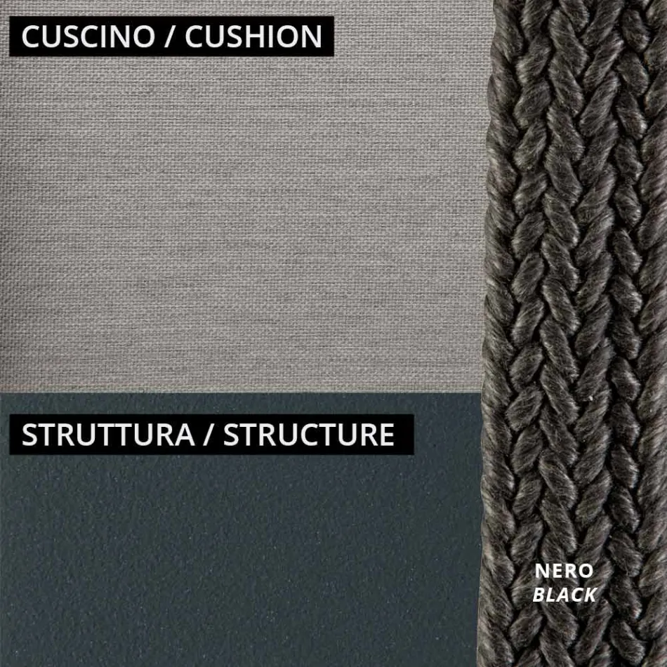 Lav havelænestol med pude inkluderet Fremstillet i Italien - Prato Viadurini