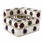 Chaise Longue lænestol i etnisk design i bomuld til patchwork, til stue - fiber Viadurini