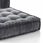 Etnisk design Chaise Longue lænestol i grå eller blå fløjl - Fiber Viadurini