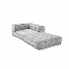 Chaise Longue lænestol i lappet bomuld til etnisk design lounge - fiber Viadurini