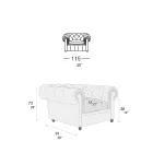 Klassisk lænestol med løgformede fødder i bøgetræ Fremstillet i Italien - Spassoso Viadurini