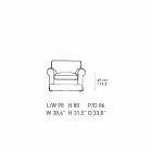 Klassisk stue lænestol betrukket med fremstillet i Italien stof - Andromeda Viadurini