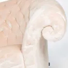 lænestol bearbejdet quiltet kunstskind Balma Viadurini