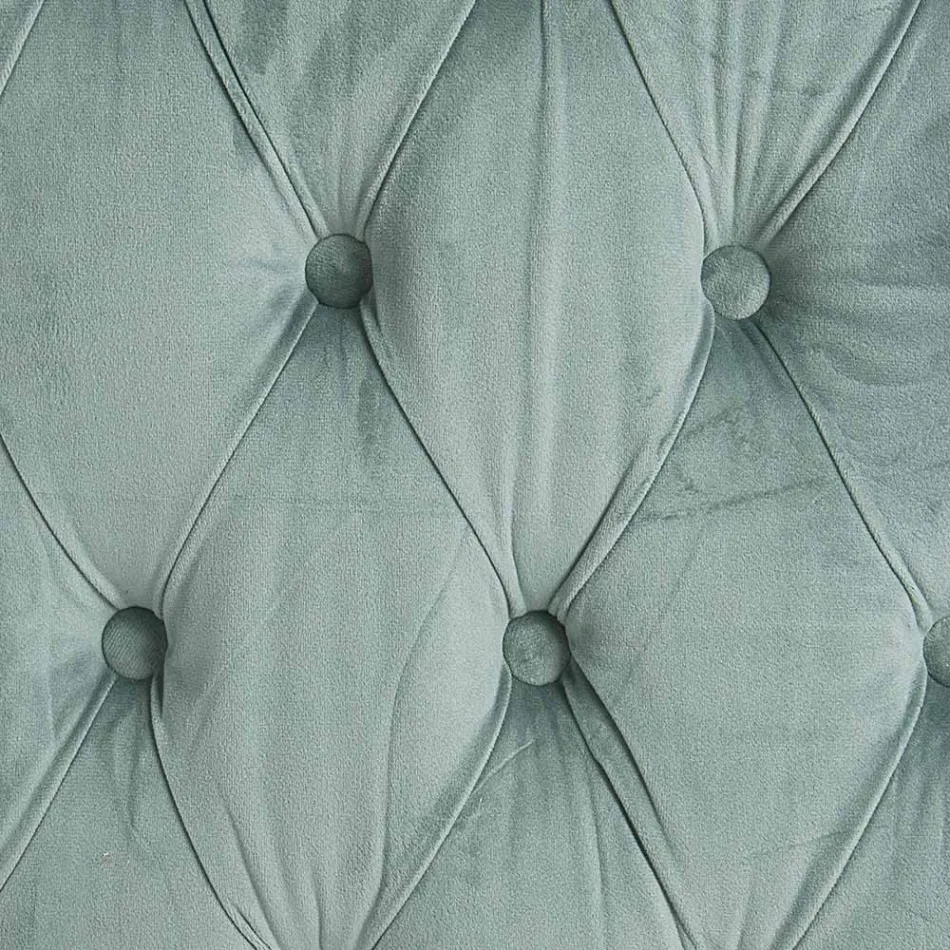 Klassisk lænestol i polstret træ med fløjlseffekt Homemotion - Nichy Viadurini