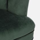 Klassisk lænestol i fyrretræ og grå eller grøn fløjlseffekt - Sammy Viadurini