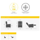 Lænestol med drejelig stålbund og fodstøtte Lavet i Italien - Valentina Viadurini