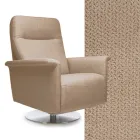 Lænestol med drejelig stålbund og fodstøtte Lavet i Italien - Valentina Viadurini