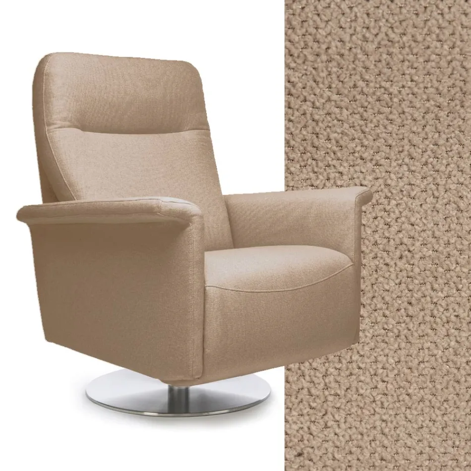 Lænestol med drejelig stålbund og fodstøtte Lavet i Italien - Valentina Viadurini