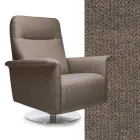 Lænestol med drejelig stålbund og fodstøtte Lavet i Italien - Valentina Viadurini