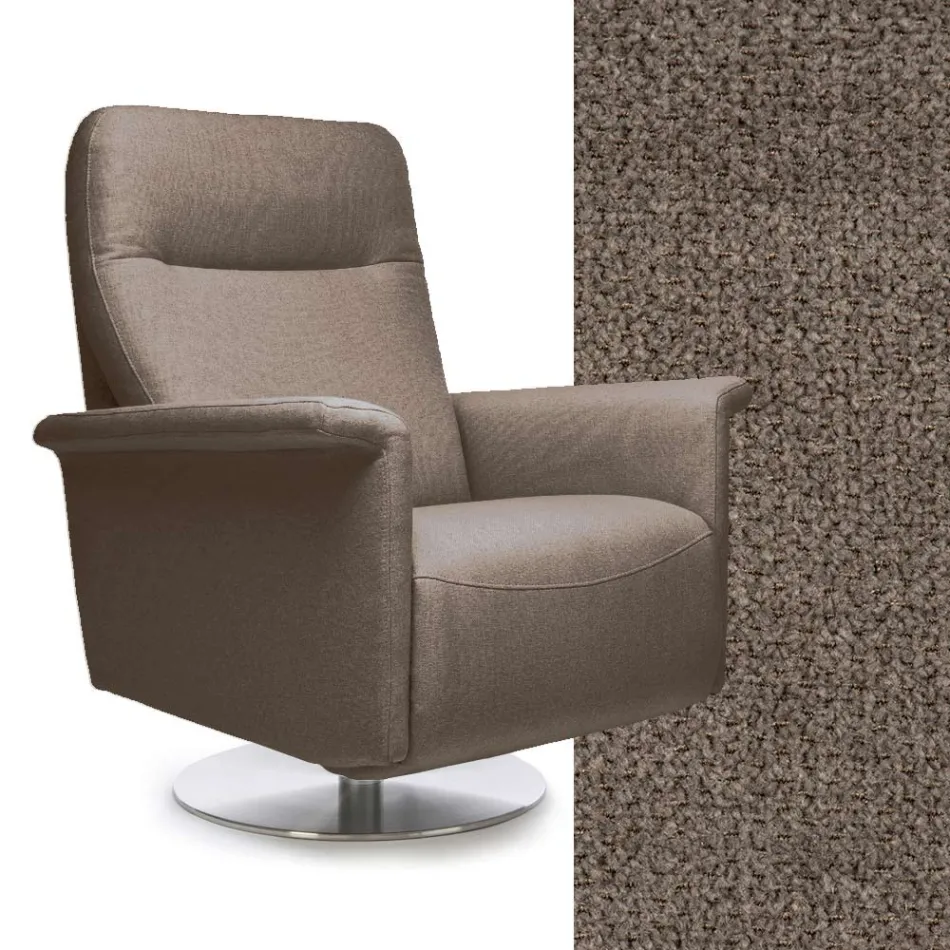 Lænestol med drejelig stålbund og fodstøtte Lavet i Italien - Valentina Viadurini