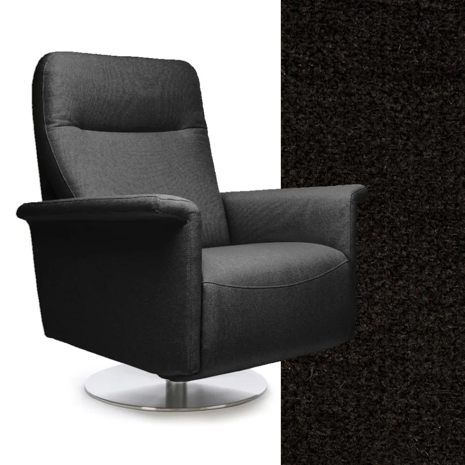 Lænestol med drejelig stålbund og fodstøtte Lavet i Italien - Valentina Viadurini
