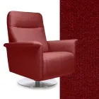 Lænestol med drejelig stålbund og fodstøtte Lavet i Italien - Valentina Viadurini