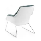 Lænestol med metalbund, polypropylenstruktur og stofpuder - tablet Viadurini