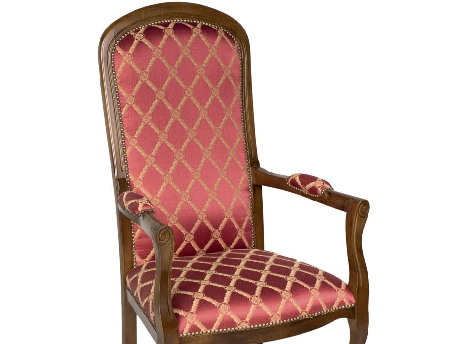 Lænestol med armlæn og polstret sæde i skumgummi Fremstillet i Italien - hæmatit Viadurini
