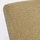 Lænestol med armlæn i sæde af gummitræ og uldeffekt - Patrizia Viadurini