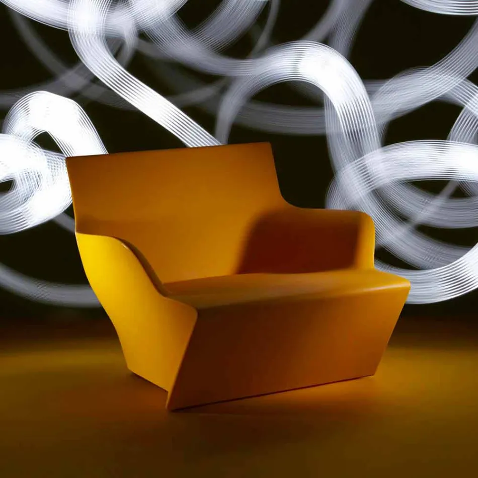 Lænestol med armlæn Slide Kami Moderne design lavet i Italien Viadurini