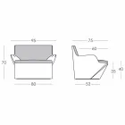 Lænestol med armlæn Slide Kami Moderne design lavet i Italien Viadurini