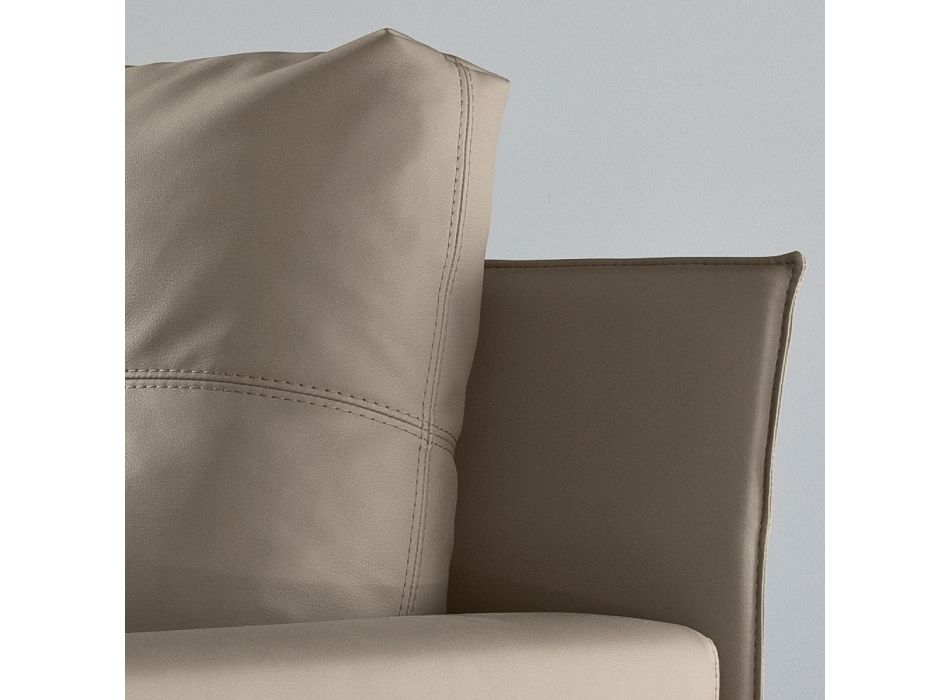 Lænestol med sædehynde polstret i fjer og polyester Fremstillet i Italien - Malizioso Viadurini