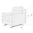 Lænestol med sædehynde polstret i fjer og polyester Fremstillet i Italien - Malizioso Viadurini