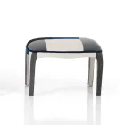 Lænestol med puf i Patchwork stof - Bromo Viadurini