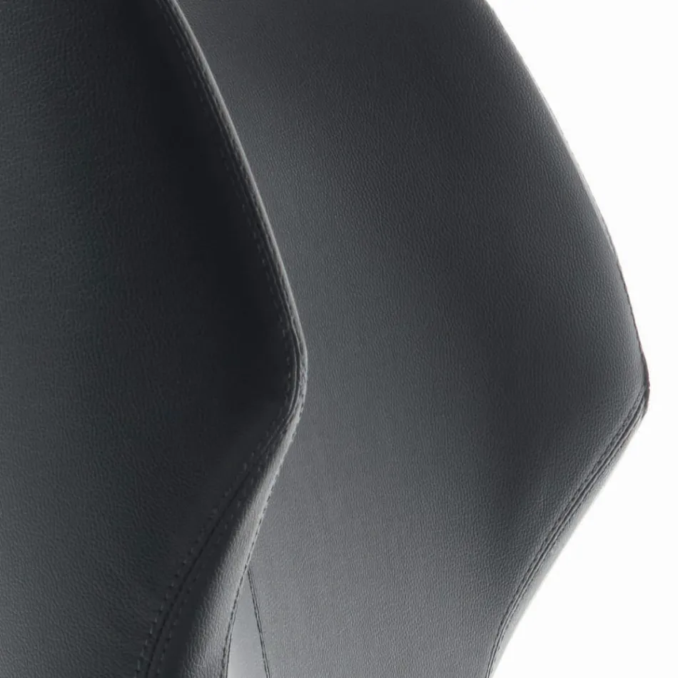 Lænestol med stålstruktur og grafit øko-lædersæde Made in Italy - Reggio Viadurini