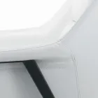 Lænestol med sort stålstruktur og Øko-lædersæde Made in Italy - Modena Viadurini