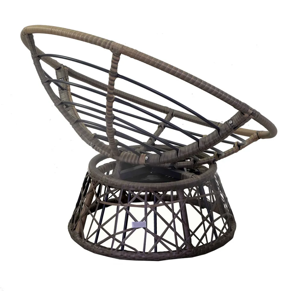 Lænestol med aluminiumsstel beklædt med polyrattan og sofabord - Puntina Viadurini