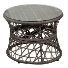 Lænestol med aluminiumsstel beklædt med polyrattan og sofabord - Puntina Viadurini