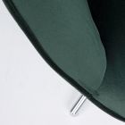 Lænestol med justerbar struktur i forkromet stål og fløjl - Giulia Viadurini