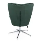 Lænestol med justerbar struktur i forkromet stål og fløjl - Giulia Viadurini