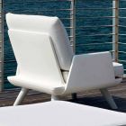 Polstret udendørs lænestol af hvidt og moderne design - Samurai af Myyour Viadurini
