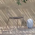 Stabelbar udendørs lænestol i stål Made in Italy 2 stk - Sansa Viadurini