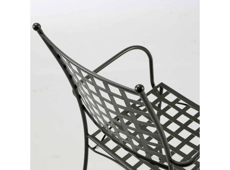 Udendørs stabelbar lænestol i metal Fremstillet i Italien, 4 stykker - Pira Viadurini