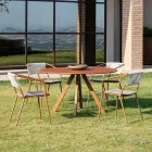 Udendørs Lænestol i Galvaniseret Stål Stabelbar Made in Italy 2 stk - Vesna Viadurini